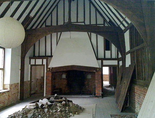 Case Study Kentish Manor House large hall during renovation